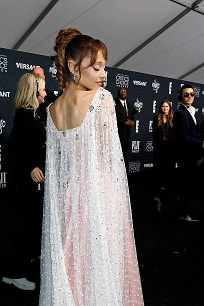 Ariana Grande attends the 31st Annual Critics Choice Awards at Barker Hangar on January 04, 2026 in Santa Monica, Califo