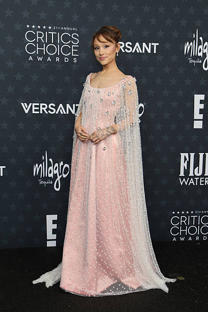 Ariana Grande attends the 31st Annual Critics Choice Awards at Barker Hangar on January 04, 2026 in Santa Monica, Califo