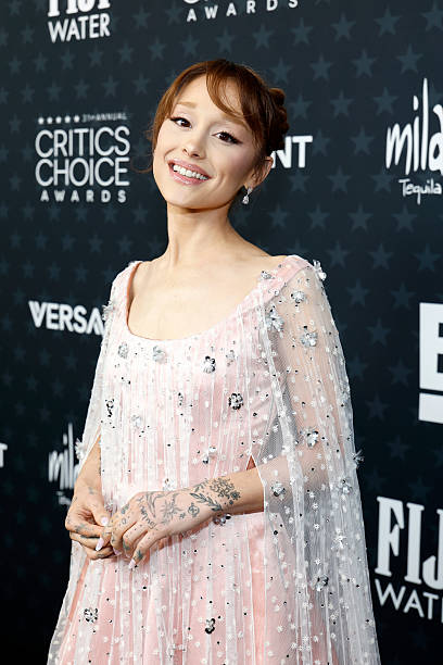 Ariana Grande attends the 31st Annual Critics Choice Awards at Barker Hangar on January 04, 2026 in Santa Monica, Califo