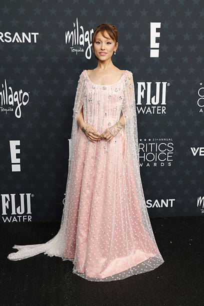 Ariana Grande attends the 31st Annual Critics Choice Awards at Barker Hangar on January 04, 2026 in Santa Monica, Califo