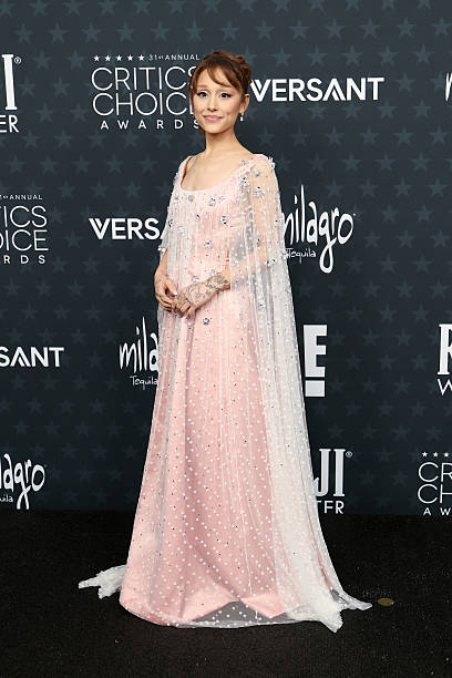 Ariana Grande attends the 31st Annual Critics Choice Awards at Barker Hangar on January 04, 2026 in Santa Monica, California. — frame 60/69 (408×612)