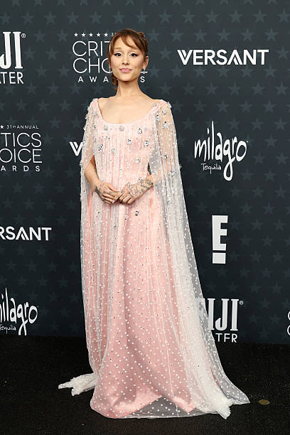 Ariana Grande attends the 31st Annual Critics Choice Awards at Barker Hangar on January 04, 2026 in Santa Monica, Califo