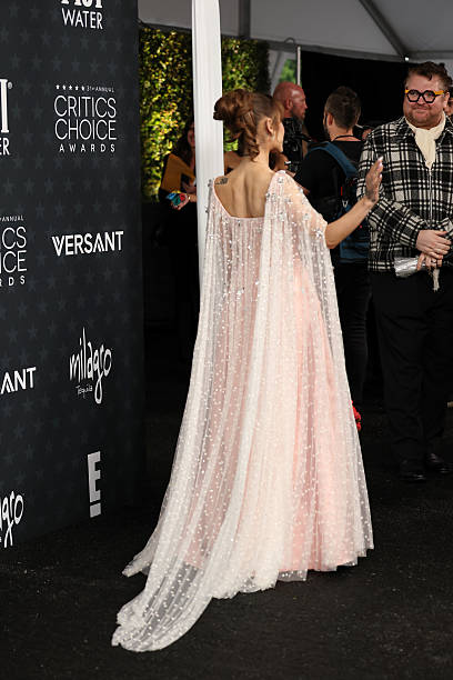 Ariana Grande attends the 31st Annual Critics Choice Awards at Barker Hangar on January 04, 2026 in Santa Monica, California. — frame 33/69 (408×612)
