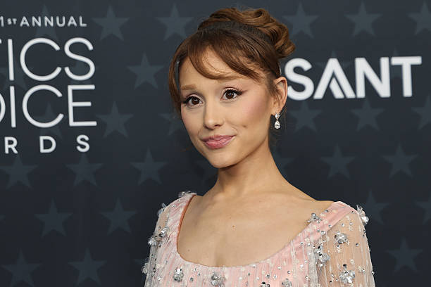 Ariana Grande attends the 31st Annual Critics Choice Awards at Barker Hangar on January 04, 2026 in Santa Monica, Califo