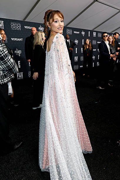 Ariana Grande attends the 31st Annual Critics Choice Awards at Barker Hangar on January 04, 2026 in Santa Monica, California. — frame 39/69 (408×612)
