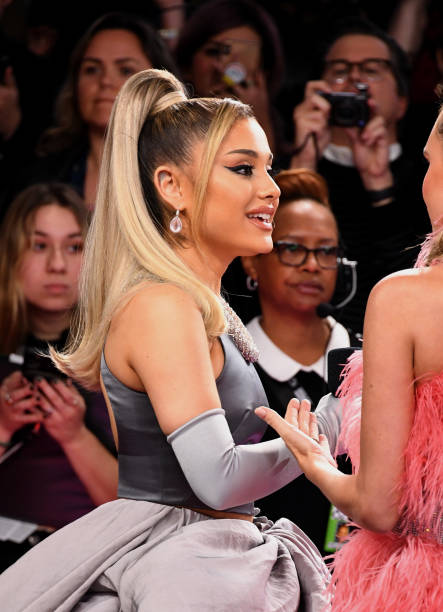 Ariana Grande attends the 62nd Annual GRAMMY Awards at Staples Center on January 26, 2020 in Los Angeles, California. — frame 47/110 (443×612)