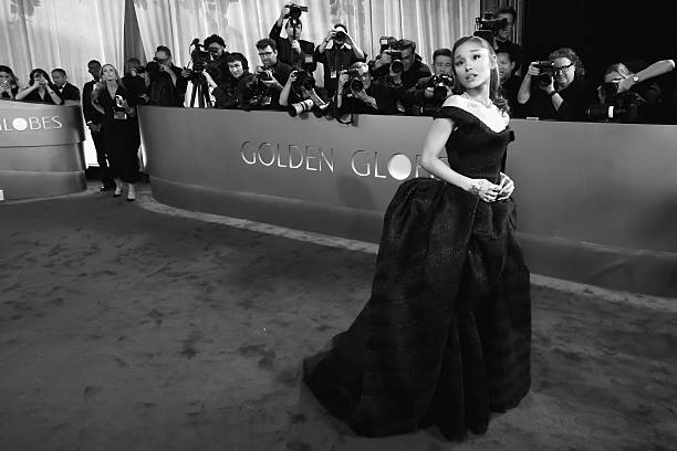 Ariana Grande attends the 83rd Annual Golden Globe Awards at The Beverly Hilton on January 11, 2026 in Beverly Hills, California. — frame 51/135 (612×408)