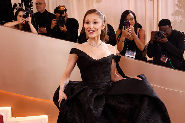 Ariana Grande attends the 83rd annual Golden Globe Awards at The Beverly Hilton on January 11, 2026 in Beverly Hills, California. — frame 25/135 (612×408)