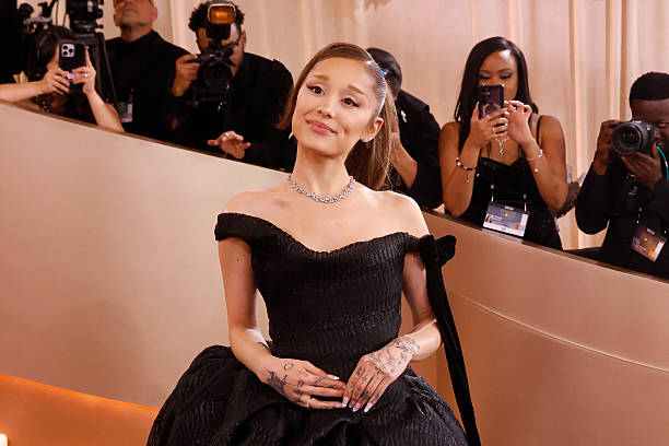Ariana Grande attends the 83rd annual Golden Globe Awards at The Beverly Hilton on January 11, 2026 in Beverly Hills, California. — frame 30/135 (612×408)