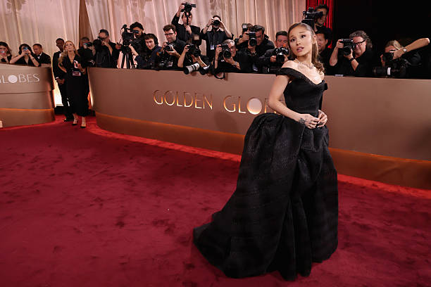 Ariana Grande attends the 83rd Annual Golden Globe Awards at The Beverly Hilton on January 11, 2026 in Beverly Hills, California. — frame 92/135 (612×408)