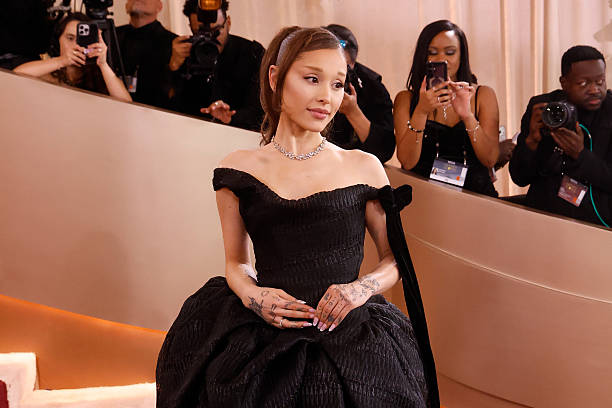 Ariana Grande attends the 83rd annual Golden Globe Awards at The Beverly Hilton on January 11, 2026 in Beverly Hills, California. — frame 29/135 (612×408)