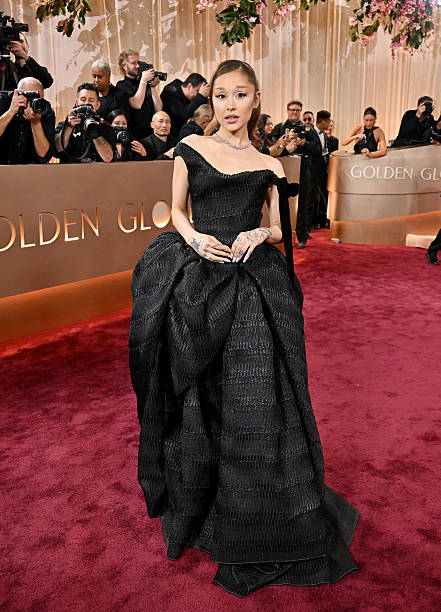 Ariana Grande attends the 83rd Annual Golden Globe Awards at The Beverly Hilton on January 11, 2026 in Beverly Hills, California. — frame 17/135 (441×612)