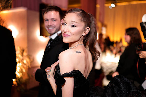 Ariana Grande attends the 83rd annual Golden Globe Awards at The Beverly Hilton on January 11, 2026 in Beverly Hills, Ca