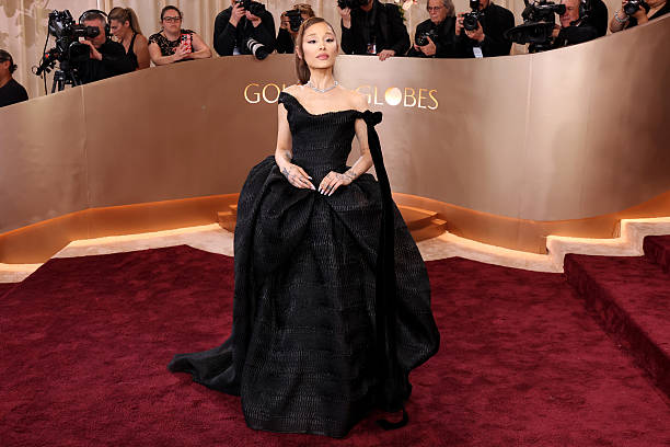 Ariana Grande attends the 83rd Annual Golden Globe Awards at The Beverly Hilton on January 11, 2026 in Beverly Hills, California. — frame 96/135 (612×408)