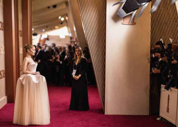 Ariana Grande attends the 97th Annual Oscars at Dolby Theatre on March 02, 2025 in Hollywood, California