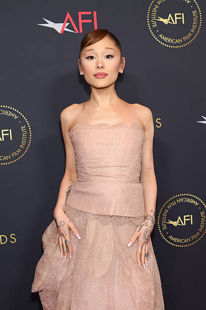 Ariana Grande attends the AFI Awards Luncheon at the Four Seasons Hotel Los Angeles at Beverly Hills on January 09, 2026 in Los Angeles, California. — frame 43/47 (408×612)