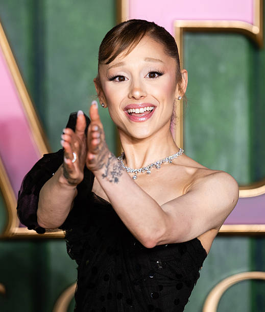 Ariana Grande attends the "Wicked: For Good" European Premiere at Cineworld London Leicester Square on November 10, 2025 in London, England. (519×612)
