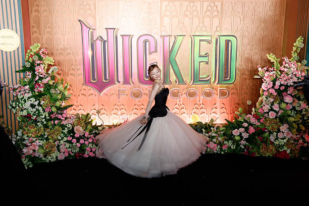 Ariana Grande attends the "Wicked: For Good!" New York premiere at David Geffen Hall on November 17, 2025 in New York Ci