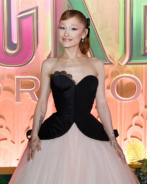 Ariana Grande attends the "Wicked: For Good!" New York premiere at David Geffen Hall on November 17, 2025 in New York Ci