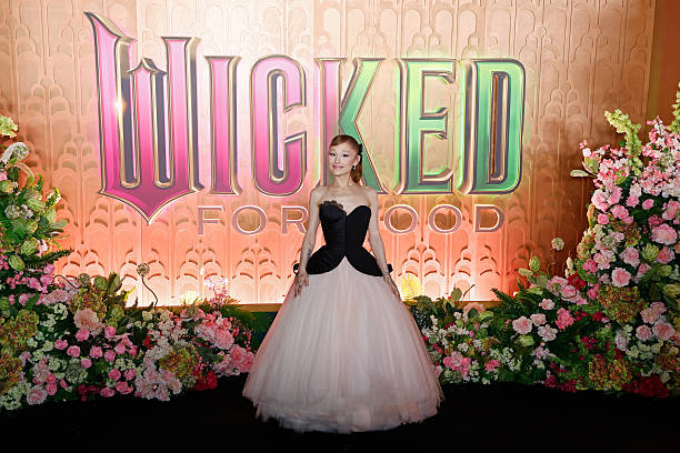 Ariana Grande attends the "Wicked: For Good!" New York premiere at David Geffen Hall on November 17, 2025 in New York Ci