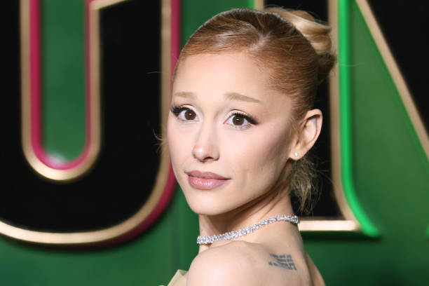 Ariana Grande attends the "Wicked: Part One" European Premiere at The Royal Festival Hall on November 18, 2024 in London