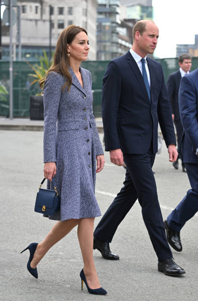 Catherine, Duchess of Cambridge and Prince WIlliam, Duke of Cambridge attend the official opening of the Glade of Light Memorial at Manchester Cathedral on May 10, 2022 in Manchester, England. The Glade of Light Memorial commemorates the victims of the terrorist attack that took place after an Ariana Grande concert at Manchester Arena on May 22, 2017. — frame 43/51 (403×612)