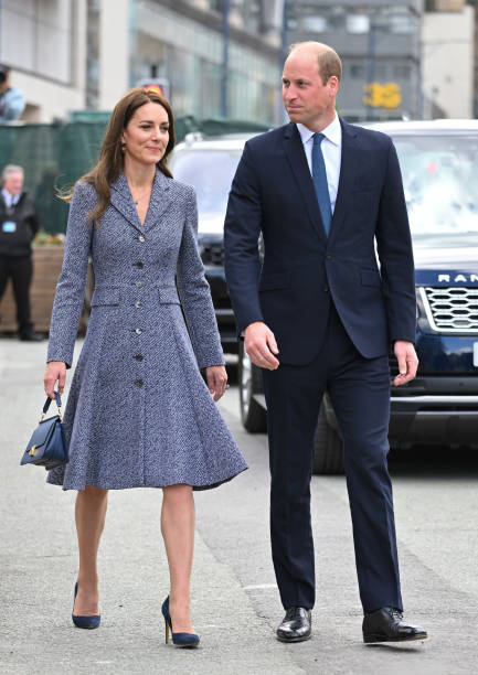 Catherine, Duchess of Cambridge and Prince WIlliam, Duke of Cambridge attend the official opening of the Glade of Light Memorial at Manchester Cathedral on May 10, 2022 in Manchester, England. The Glade of Light Memorial commemorates the victims of the terrorist attack that took place after an Ariana Grande concert at Manchester Arena on May 22, 2017. (433×612)