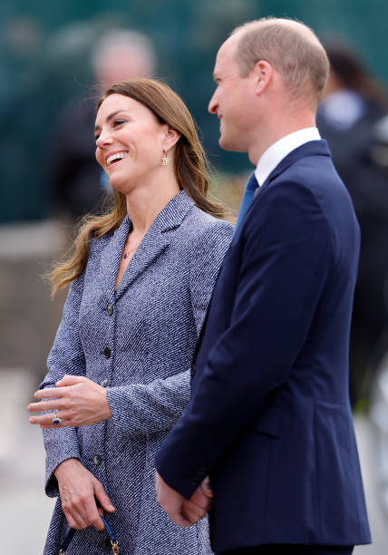 Catherine, Duchess of Cambridge and Prince William, Duke of Cambridge attend the official opening of the Glade of Light 