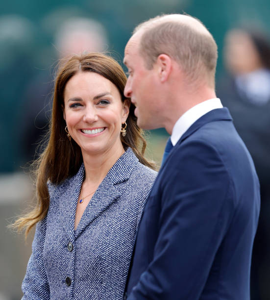 Catherine, Duchess of Cambridge and Prince William, Duke of Cambridge attend the official opening of the Glade of Light Memorial at Manchester Cathedral on May 10, 2022 in Manchester, England. The Glade of Light Memorial commemorates the victims of the terrorist attack that took place after an Ariana Grande concert at Manchester Arena on May 22, 2017. (551×612)