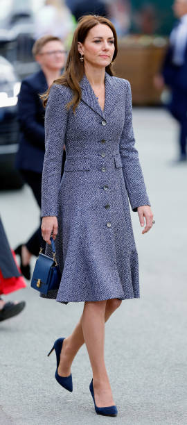 Catherine, Duchess of Cambridge attends the official opening of the Glade of Light Memorial at Manchester Cathedral on May 10, 2022 in Manchester, England. The Glade of Light Memorial commemorates the victims of the terrorist attack that took place after an Ariana Grande concert at Manchester Arena on May 22, 2017. — frame 2/7 (270×612)