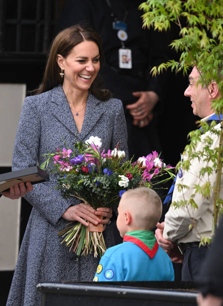 Catherine, Duchess of Cambridge departs after attending the official opening of the Glade of Light Memorial with Prince 