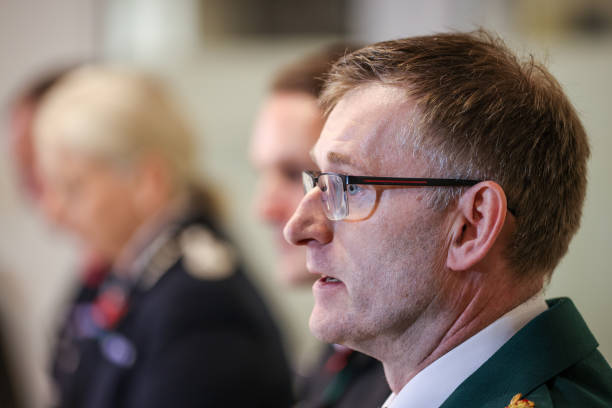 Chief Executive Daren Mochrie during a press conference in Manchester following the publication of the Manchester Arena Inquiry volume two report on emergency services response, which examines whether any inadequacies in the services' response contributed to individual deaths. Twenty-two people were killed and hundreds were injured in a suicide attack at the end of an Ariana Grande concert on May 22 2017. (612×408)