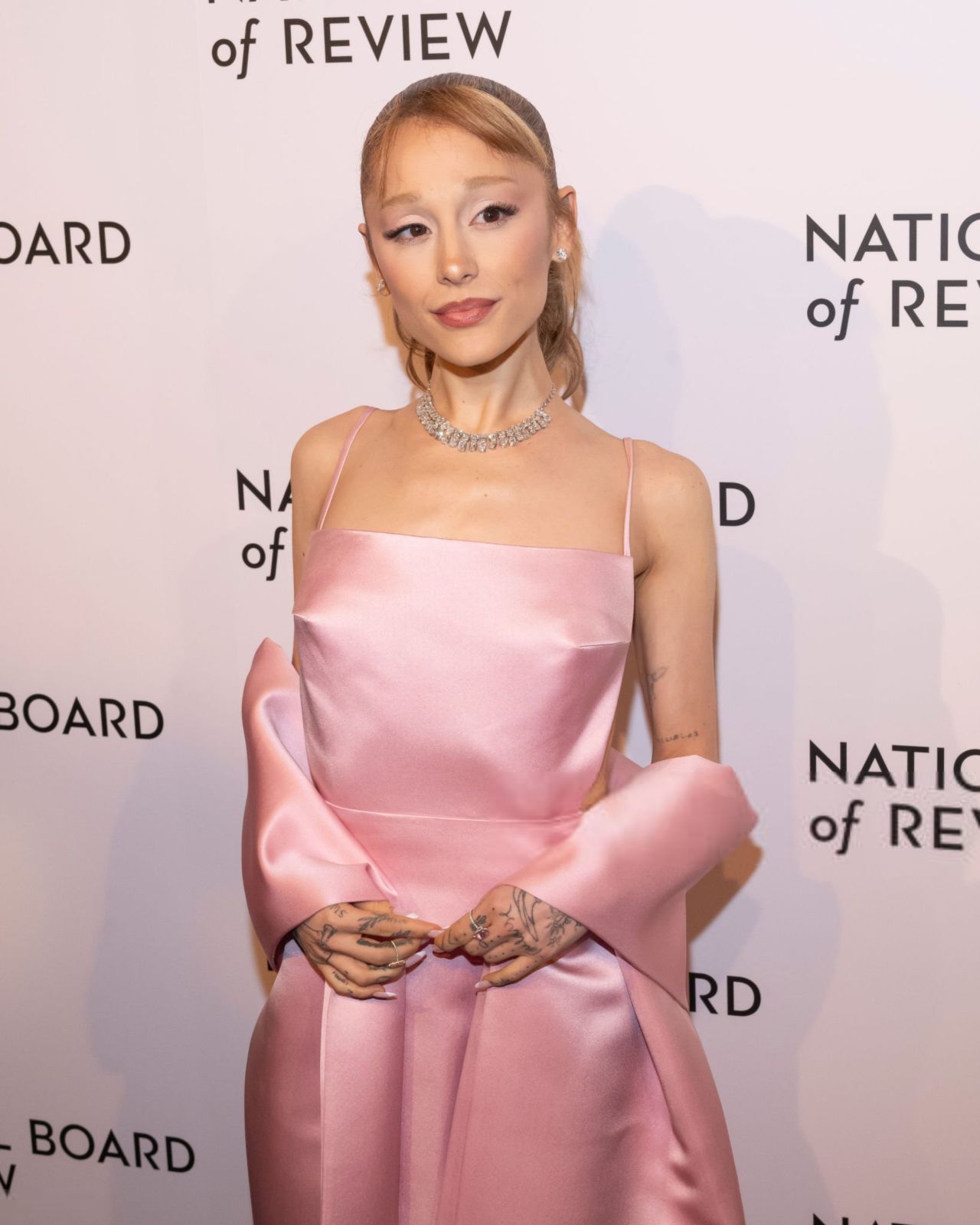 Ariana Grande Dazzles in Custom Loewe at National Board of Review Awards 01-07-2024