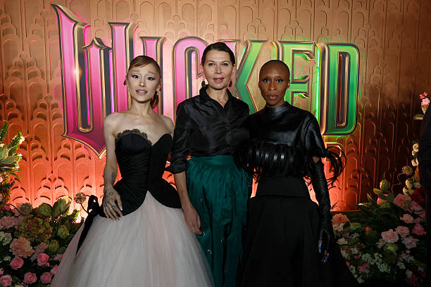 Ariana Grande, Donna Langley and Cynthia Erivo attend as Universal Pictures proudly presents the WICKED FOR GOOD US Premiere on November 17, 2025 in New York City. (612×408)