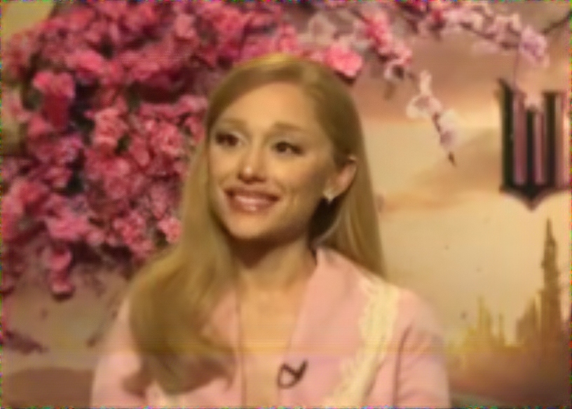 Ariana Grande during an interview to promote Wicked (2024) — frame 27/31 (816×584)