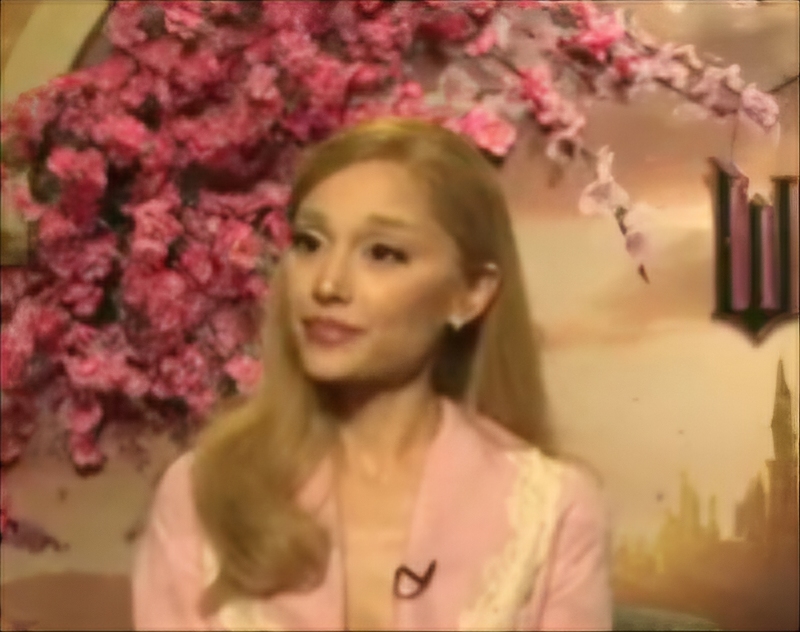 Ariana Grande during an interview to promote Wicked (2024) — frame 31/31 (800×632)