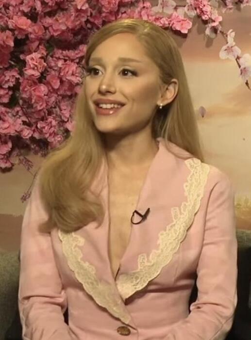 Ariana Grande during an interview to promote Wicked (2024) — frame 17/18 (517×701)