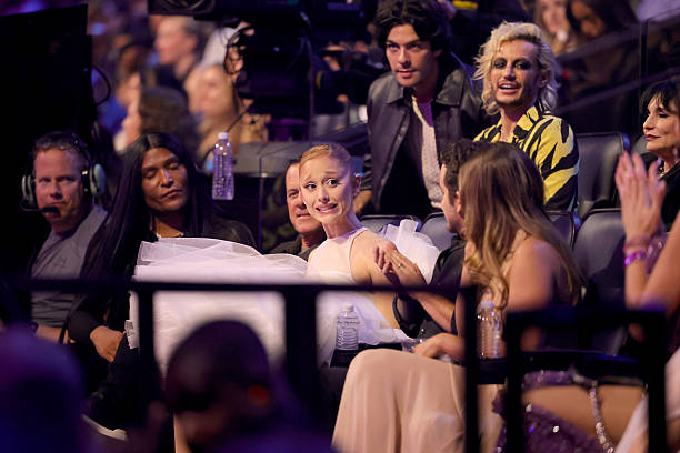 Ariana Grande during the 2025 MTV Video Music Awards at UBS Arena on September 07, 2025 in Elmont, New York. — frame 211/246 (612×408)