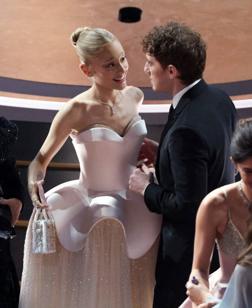 Ariana Grande, Ethan Slater at the 97th Oscars held at the Dolby Theatre on March 2, 2025 in Hollywood, California