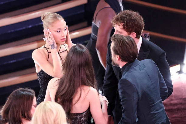 Ariana Grande, Ethan Slater, Kieran Culkin at the 97th Oscars held at the Dolby Theatre on March 2, 2025 in Hollywood, California. — frame 26/93 (612×408)