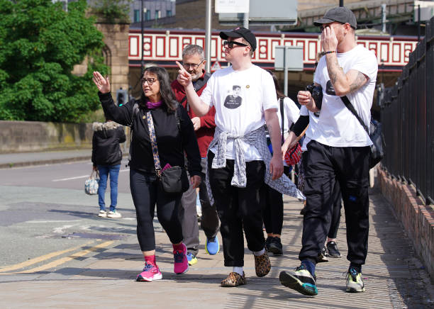 Figen Murray, the mother of Manchester Arena bombing victim Martyn Hett, as she begins a 200-mile walk to Downing Street to demand the introduction of Martyn's Law for stronger protections against terrorism in public places. Martyn's Law, named in tribute to the 29-year-old who was one of 22 people killed at the end of an Ariana Grande concert in May 2017, would require venues and local authorities in the UK to have preventative plans against terror attacks. Picture date: Tuesday May 7, 2024. (612×436)