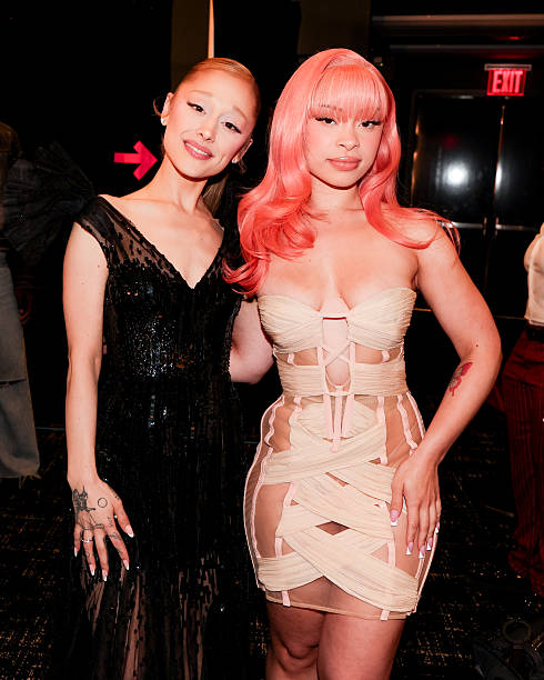 Ariana Grande, Ice Spice at the MTV Video Music Awards 2025 held at UBS Arena on September 07, 2025 in New York, New Yor