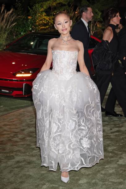 Ariana Grande is seen arriving at the 2024 WSJ Magazine Innovator Awards on October 29, 2024 in New York, New York