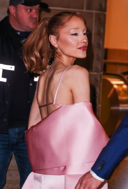 Ariana Grande is seen arriving at the National Board Of Review Awards Gala on January 7, 2025 in New York, New York