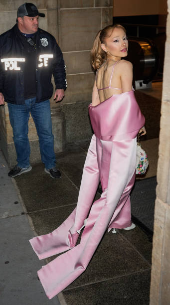 Ariana Grande is seen arriving to The National Board of Review Annual Awards Gala at Cipriani 42nd Street on January 07,