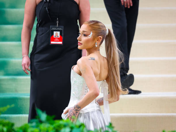 Ariana Grande is seen attending the 2024 Met Gala Celebrating 'Sleeping Beauties: Reawakening Fashion' at The Metropolit