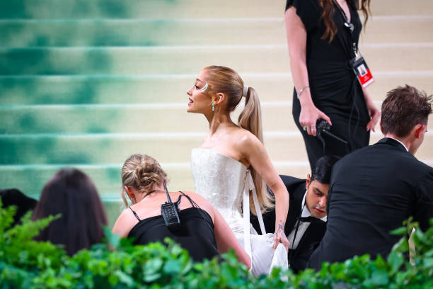 Ariana Grande is seen attending the 2024 Met Gala Celebrating 'Sleeping Beauties: Reawakening Fashion' at The Metropolit