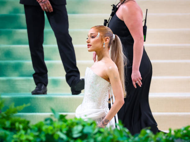 Ariana Grande is seen attending the 2024 Met Gala Celebrating 'Sleeping Beauties: Reawakening Fashion' at The Metropolit