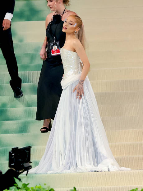 Ariana Grande is seen attending the 2024 Met Gala Celebrating 'Sleeping Beauties: Reawakening Fashion' at The Metropolit