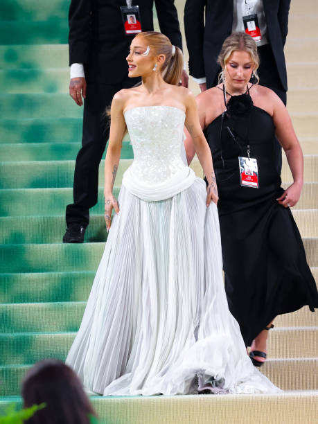 Ariana Grande is seen attending the 2024 Met Gala Celebrating 'Sleeping Beauties: Reawakening Fashion' at The Metropolit